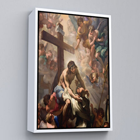 Beyaz Çerçeveli Agape Hristiyan Hediyesi Dekoratif Duvar Tablosu