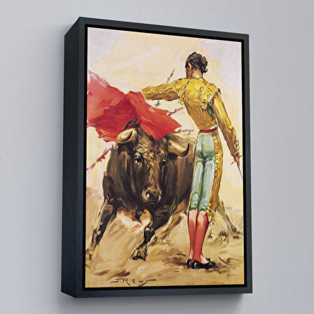 Altın Çerçeveli İspanyol Matador Duvar Tablosu