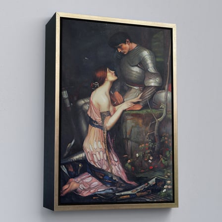 Altın Çerçeveli John William Waterhouse'un Lamia ve Şövalyesi Orenco Kanaviçe Tablosu