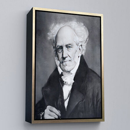 Altın Çerçeveli Arthur Schopenhauer Tablosu