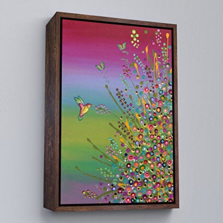 Altın Çerçeveli Gizli Bahçe Dekoatif Duvar Tablosu