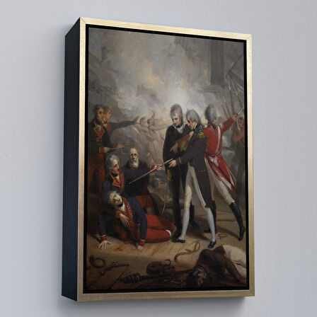 Beyaz Çerçeveli San Nicolas'ın St Vincent'ta Teslim Olması Reprodüksiyon Tablosu