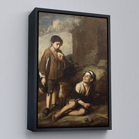 Kahverengi Çerçeveli Bartolomé Esteban Murillo'nun Argolla Oyununa Davet Tablosu