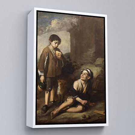 Kahverengi Çerçeveli Bartolomé Esteban Murillo'nun Argolla Oyununa Davet Tablosu