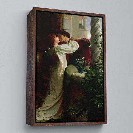 Beyaz Çerçeveli Romeo ve Juliet Dekoratif Duvar Tablosu