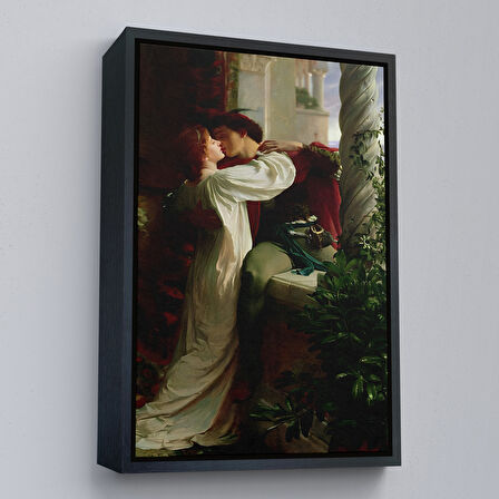 Beyaz Çerçeveli Romeo ve Juliet Dekoratif Duvar Tablosu