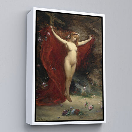 Beyaz Çerçeveli Carolus Duran Vizyon Dekoratif Duvar Tablosu