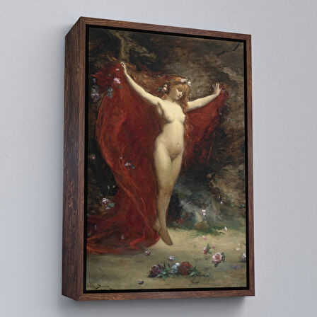 Beyaz Çerçeveli Carolus Duran Vizyon Dekoratif Duvar Tablosu