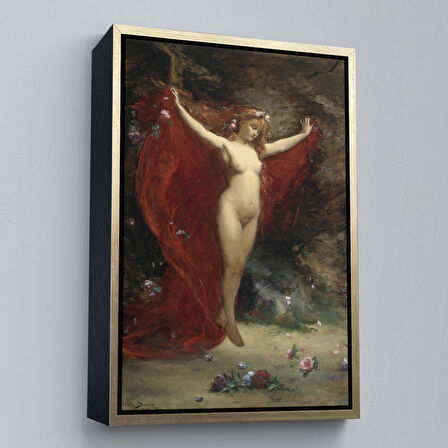 Beyaz Çerçeveli Carolus Duran Vizyon Dekoratif Duvar Tablosu