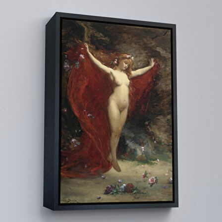 Beyaz Çerçeveli Carolus Duran Vizyon Dekoratif Duvar Tablosu