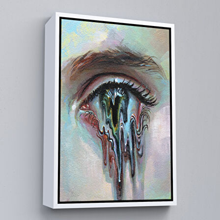 Kahverengi Çerçeveli Gözü Akan Kadın Dekoratif Tablo