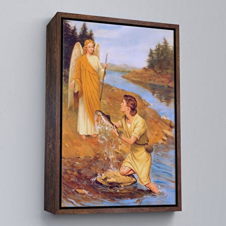 Altın Çerçeveli Başmelek Aziz Raphael Duvar Tablosu