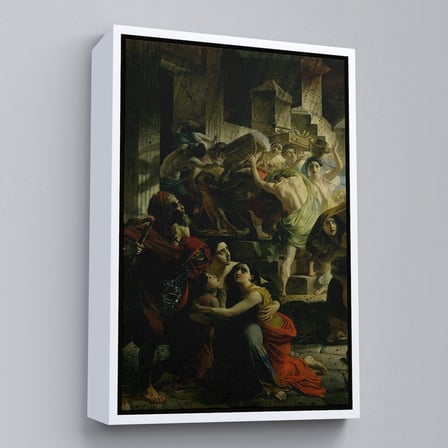 Siyah Çerçeveli Pompeii'nin Son Günü Karl Pavlovich Bryullov Kanvas Tablo