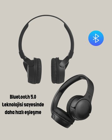 Ayarlanabilir Baş Bantlı Kablosuz Kulak Üstü Kulaklık