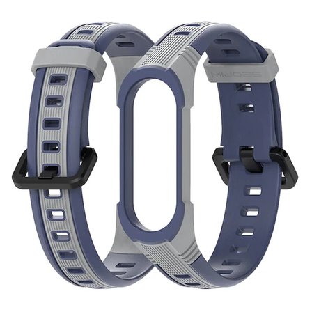 Mijobs Xiaomi Uyumlu Mi Band 5-4 Çift Renk Kayış Kordon-(5775)