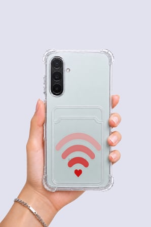 Samsung Galaxy A26 Kartlıklı Aşk Sinyali Desenli Kılıf
