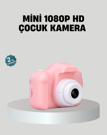 mini dijital çocuk kamerası 8mp hd ekranlı 1080p video ve şarjlı