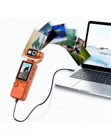 4K Video Çekim Özellikli Gimbal Kamera 180 Derece Dönebilen Lens Stabil Çekim