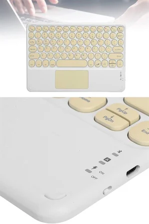Bluetooth Touchpad Klavye 10.9 inch Kablosuz Wifi Q Klavye Slim
