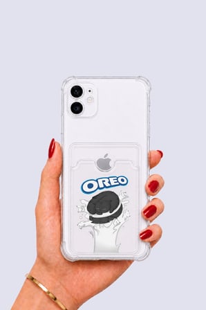 iPhone 12 Kartlıklı OREO Desenli Kılıf