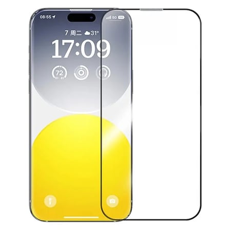 Baseus Corning iPhone 15 Pro HD Tempered Full Koruma Cam Ekran Koruyucu-(5775) — Renk: Şeffaf 2