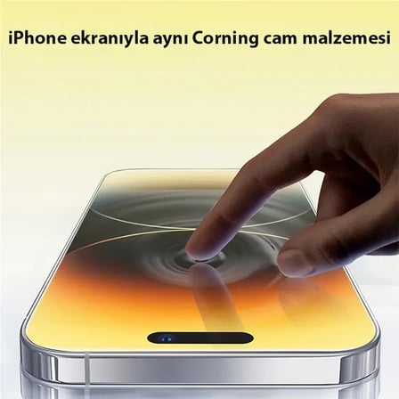 Baseus Corning iPhone 15 Pro HD Tempered Full Koruma Cam Ekran Koruyucu-(5775) — Renk: Şeffaf 2