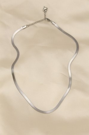 316L Çelik Silver Renk 45 cm İtalyan Zincir Model Kadın Kolye 5886