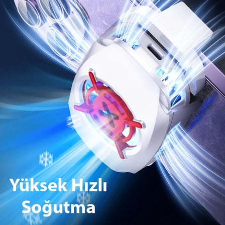 Mobil Oyun Aksesuarı A01 Cep Telefon Soğutma Fanı Radyatör Soğutucu Beyaz