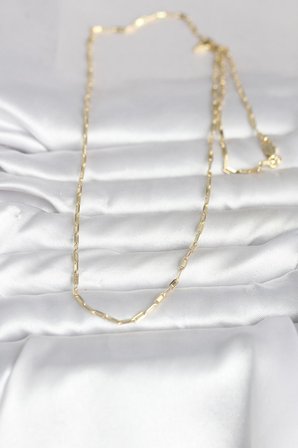CM 14K Gold Renk İnce Ataç Zincir Model 60 cm Kadın Kolye 5886