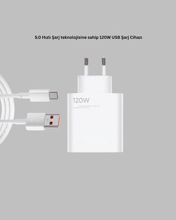120 Watt Güçlü Hızlı Şarj Adaptörü Huawei P30 P40 Mate 20 Pro Uyumlu