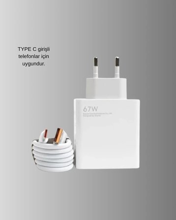 67W Type-C Turbo Şarj Cihazı – Aşırı Akım ve Isı Koruması Seyahat Uyumlu Yeni Nesil