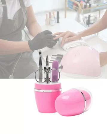 Tırnak Bakım Manikür Pedikür Seti 4 Parça Pembe Pratik Günlük Kullanım