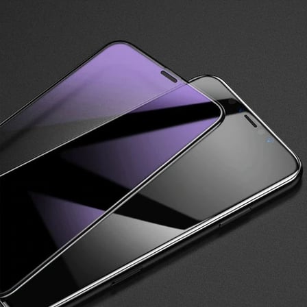 Baseus İphone 11 Pro 0.3mm Rigid Edge Anti Blue Light Kırılmaz Cam Koruyucu-(5775) — Renk: Siyah
