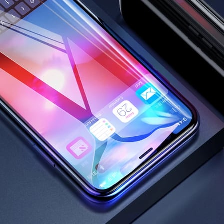 Baseus İphone 11 Pro 0.3mm Rigid Edge Anti Blue Light Kırılmaz Cam Koruyucu-(5775) — Renk: Siyah