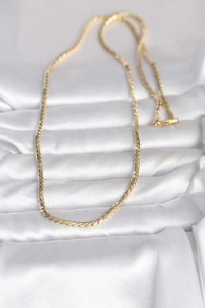 CM 14K Gold Renk Yassı Model 60 cm Kadın Kolye 5886