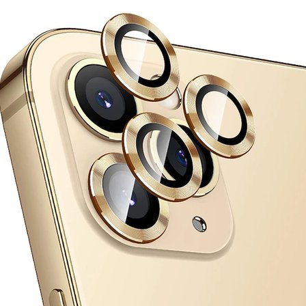 ALLY İphone 12 Pro Max 3D Metal Çerçeveli Kamera Lens Koruyucu-(5775)