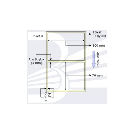 PG Etiket 100mmx76mm (Tek Kolonda 1li)  Toplam  570 ad (VELLUM)(1923)