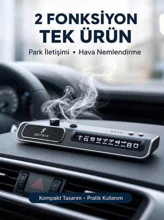 LED Ekranlı Nemlendirici Araç Park İletişim Numarası Gösterici Yeni Nesil