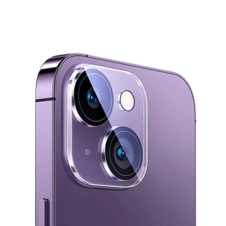 Baseus iPhone 15/15 Plus için Crystal Serisi HD Cam Kamera Koruyucu 2 Adet Set-(5775) — Renk: Şeffaf