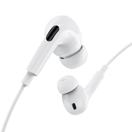 HOCO M111 Pro Primero Lightning Kulakiçi Mikrofonlu Kablolu Kulaklık-(5775) — Renk: Beyaz