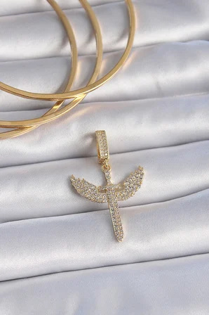 Pirinç Gold Renk Zirkon Taşlı Mikail Model Ajda Charm 5886