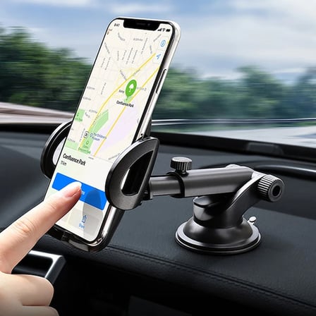 FLOVEME Teleskopik Cep Telefonu Araba-Araç Tutucu-(5775) — Renk: Siyah
