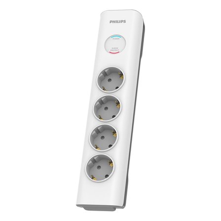 PHILIPS SPN7040WA/62 4 Soket Akım Korumalı Priz 600 Joules 2Mt Örgülü Kablo (Beyaz)(1923)