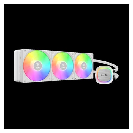 GAMDIAS AURA GL360 V2 WH White Edition 360mm  RGB 3 Fanlı CPU Sıvı Soğutma(1923)