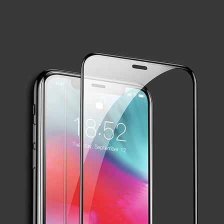 Baseus İPhone 11 Pro 3D Full Kaplama Kırılmaz Cam Koruyucu Tempered Glass Screen Protector-(5775) — 