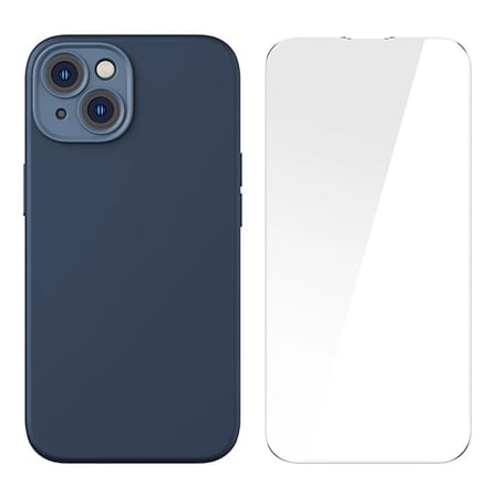 Baseus Liquid Silica Gel iPhone 14 Plus 6.7 Magsafe Silikon Kılıf + Tempered Ekran Koruyucu Set-(577