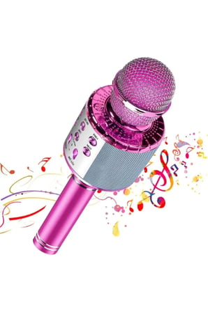 1 Adet Kablosuz Hoparlörlü Bluetooth Karaoke Mikrofonu – Taşınabilir Hoparlör, Kayıt Ve Echo Özellikli, USB/Micro Sd/Aux Destekli, Metalik Kaplamalı Karaoke Mic