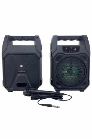 Karaoke Mikrofonlu Fm Radyolu Bluetooth Hoparlör Yüksek Ses Kaliteli