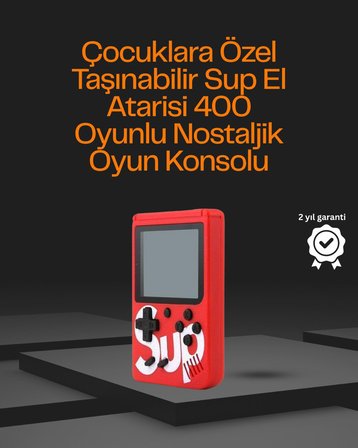 3 İnç Ekranlı Klasik Oyunlu El Konsolu