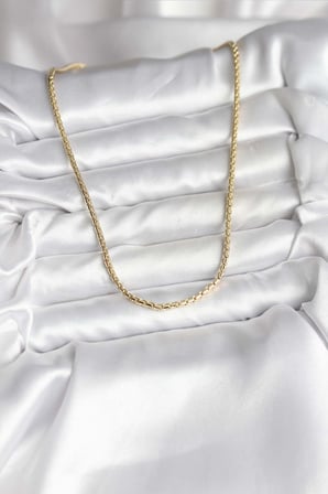 14K Gold Renk Kaplama Zincir Model CM Kadın Kolye 5886